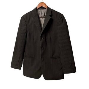 Men's J. Ferrar Black Pinstripe Blazer Suit Jacket